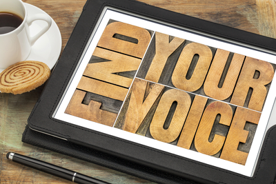 find your voice concept